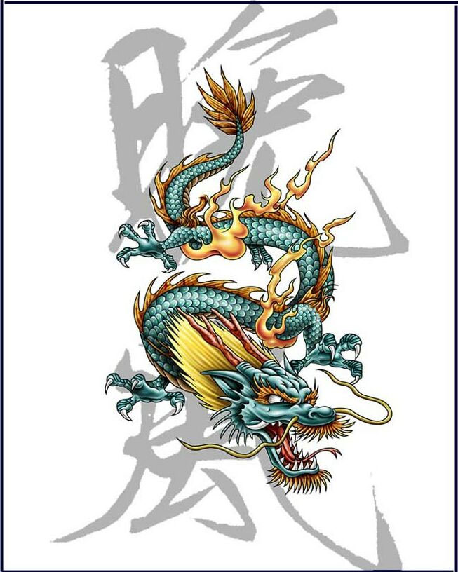 китайский дракон татуировка