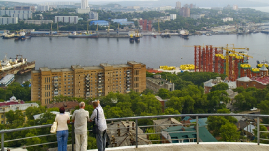 панорама владивосток, порт владивосток, владивосток бухта фото